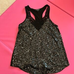 Black sequin tank from Express